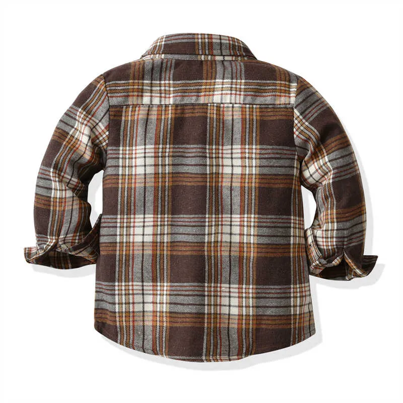 2 Pieces Set Baby Kid Boys Birthday Party Checked Bow Shirts And Solid Color Jumpsuits Wholesale 211109476