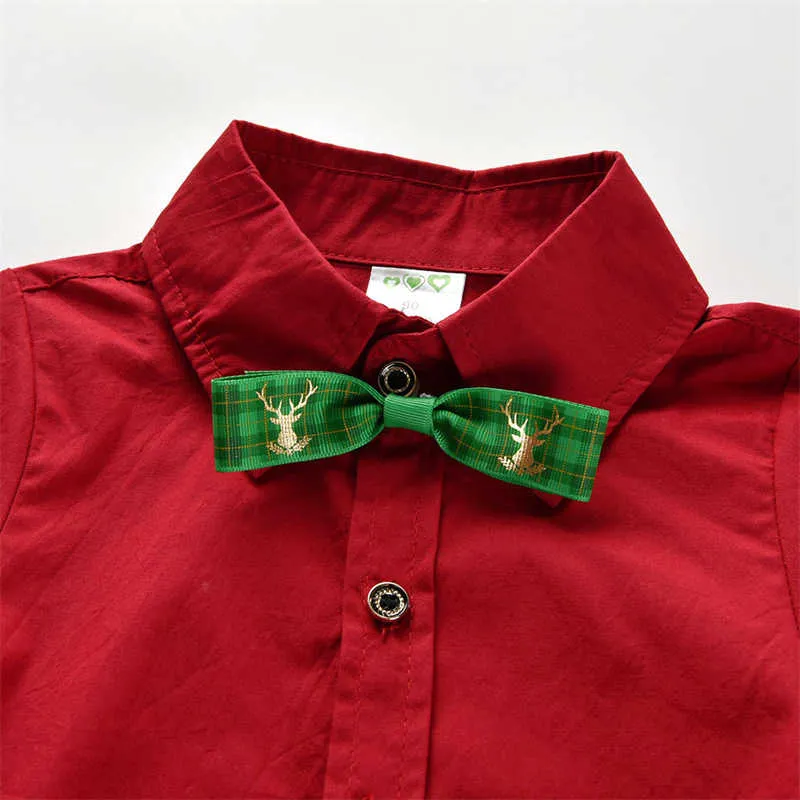 2 Pieces Set Baby Kid Boys Dressy Solid Color Bow Shirts And Suits Trousers Wholesale 211109434
