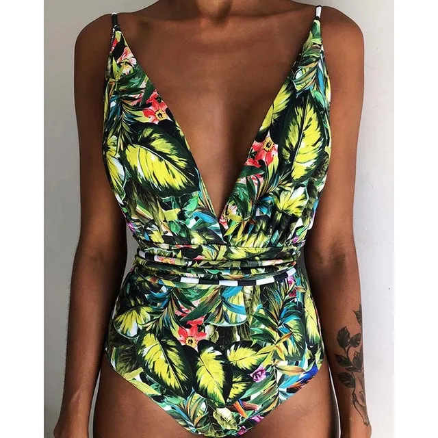 2019 Swimwear Women One Piece Brazilian Backless Monokini
