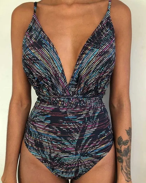 2019 Swimwear Women One Piece Brazilian Backless Monokini