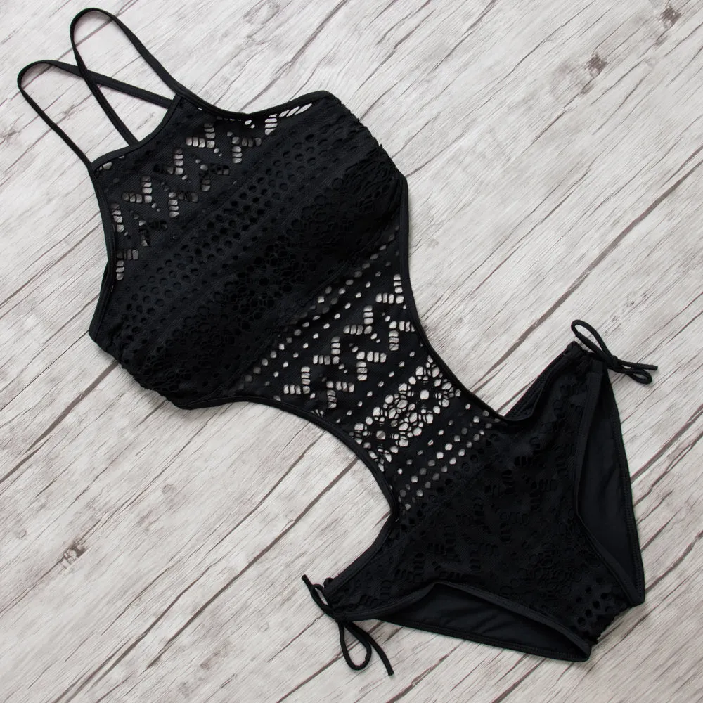 2019 Swimwear Women One Piece Hollow Monokini
