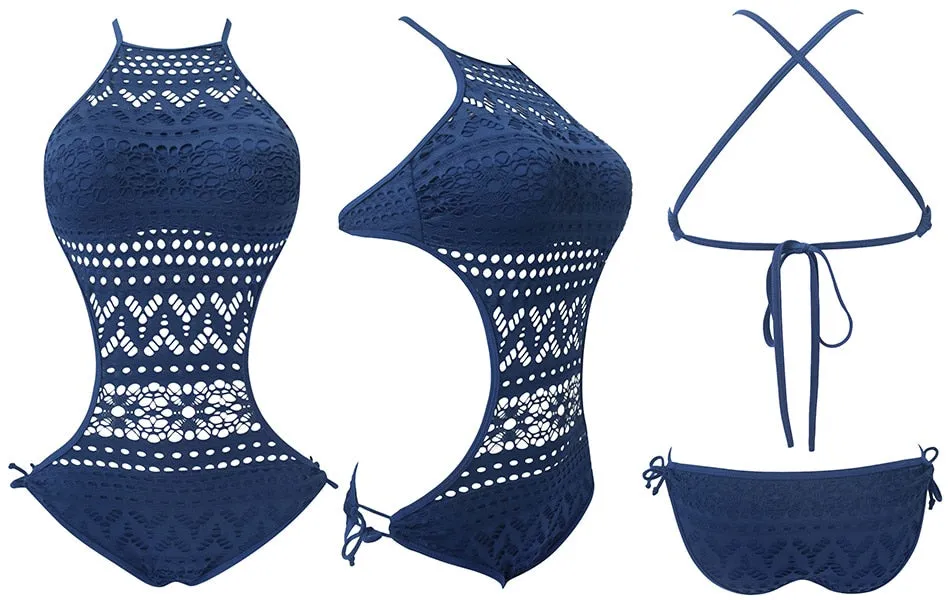 2019 Swimwear Women One Piece Hollow Monokini