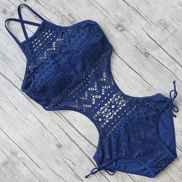 2019 Swimwear Women One Piece Hollow Monokini