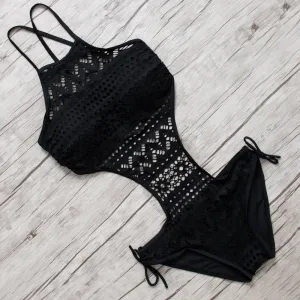 2019 Swimwear Women One Piece Hollow Monokini