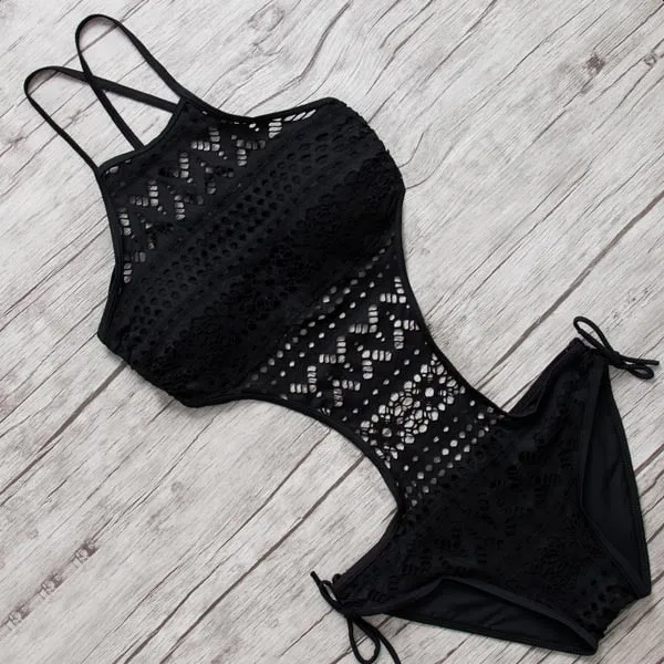 2019 Swimwear Women One Piece Hollow Monokini