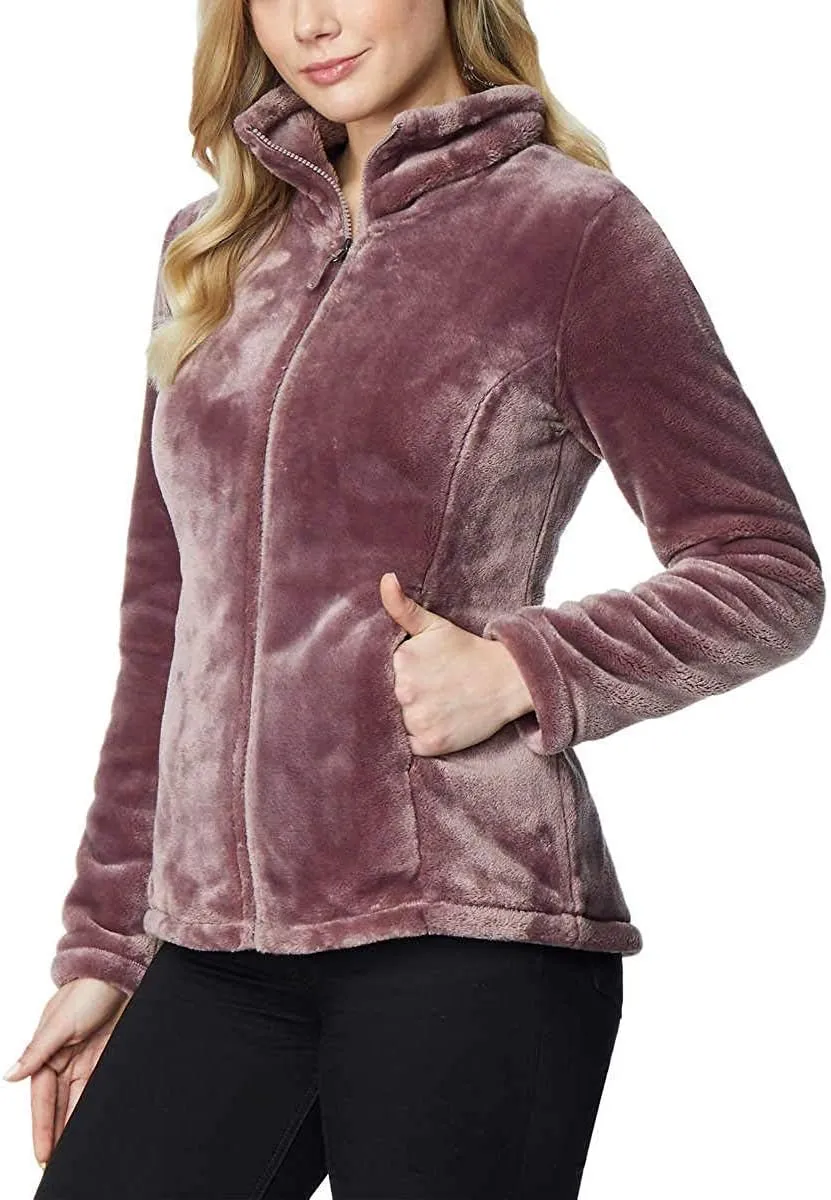32 DEGREES Heat Women Soft & Cozy Plush Velvet Full Zip Jacket