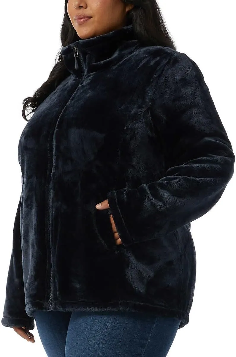 32 DEGREES Heat Women Soft & Cozy Plush Velvet Full Zip Jacket