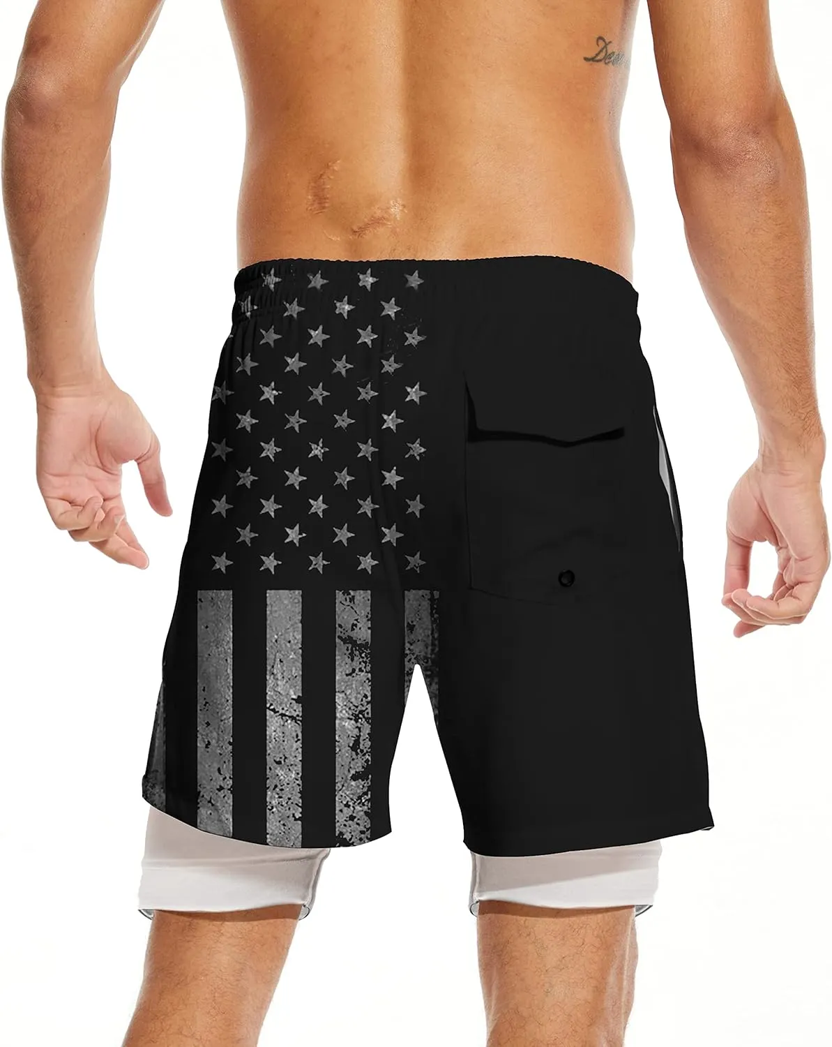 80s Shorts for Men 90s Swim Trunks Retro 80s Summer Party Shorts 90s Shorts Quick Dry Swimming Shorts with Mesh Lining