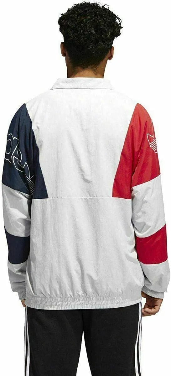 adidas Men's Festivo Track Jacket, Clear Grey/Navy/Red