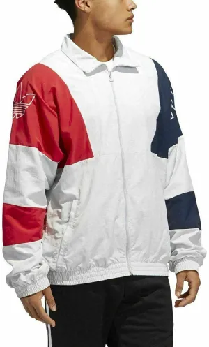 adidas Men's Festivo Track Jacket, Clear Grey/Navy/Red