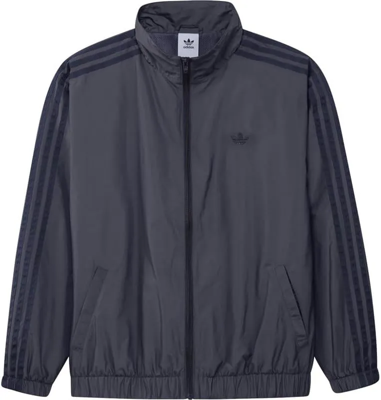 adidas Unisex SuperFire Firebird Skateboarding Track Jacket Windbreaker, Shadow Navy/Orbit Green