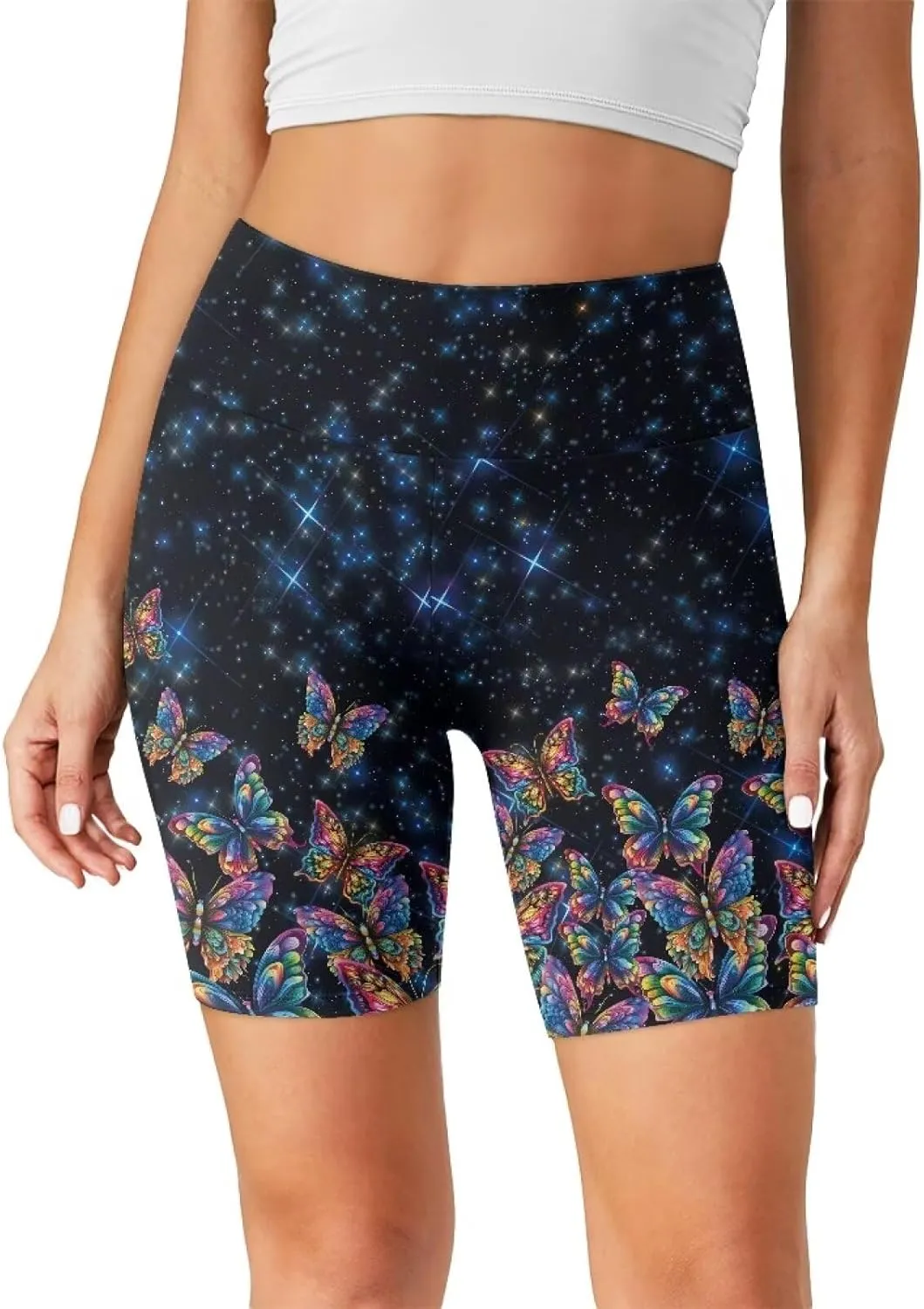 AFPANQZ Yoga Shorts Women's Yoga Slimming Seamless Legging Spring Summer Athletic Yoga Pants Seamless Stretch Pants