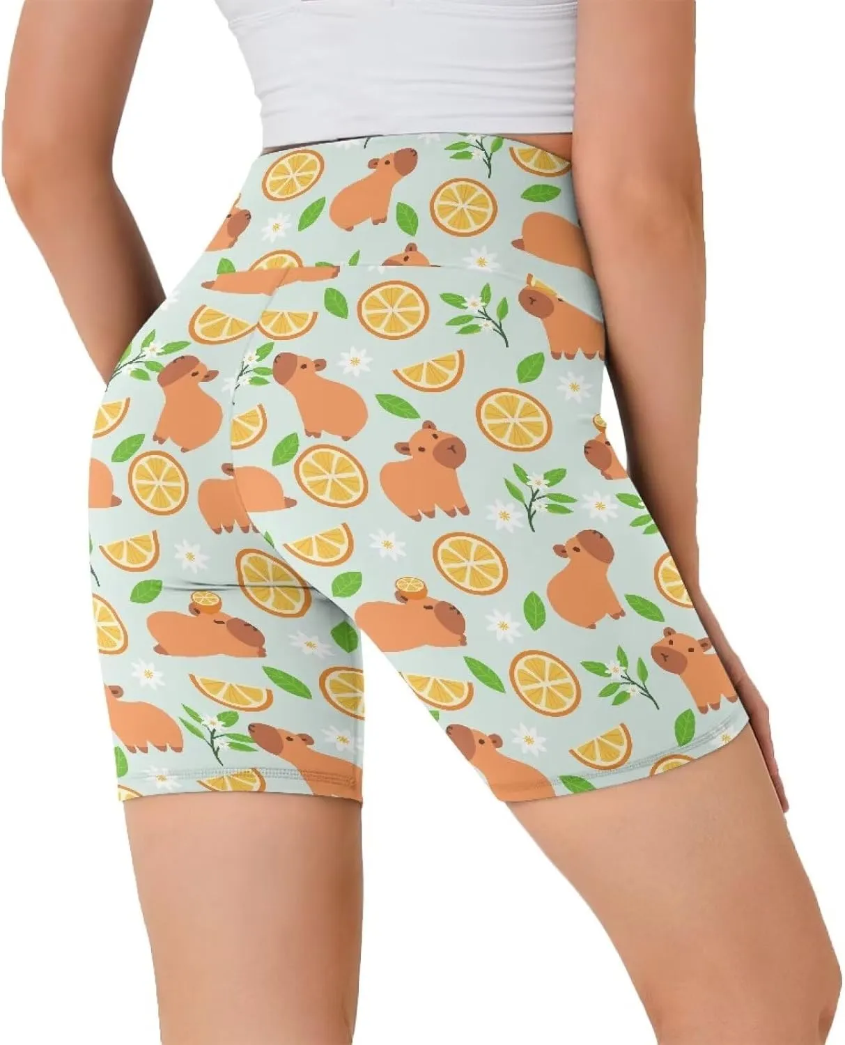 AFPANQZ Yoga Shorts Women's Yoga Slimming Seamless Legging Spring Summer Athletic Yoga Pants Seamless Stretch Pants
