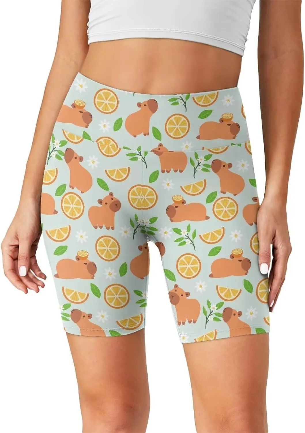 AFPANQZ Yoga Shorts Women's Yoga Slimming Seamless Legging Spring Summer Athletic Yoga Pants Seamless Stretch Pants