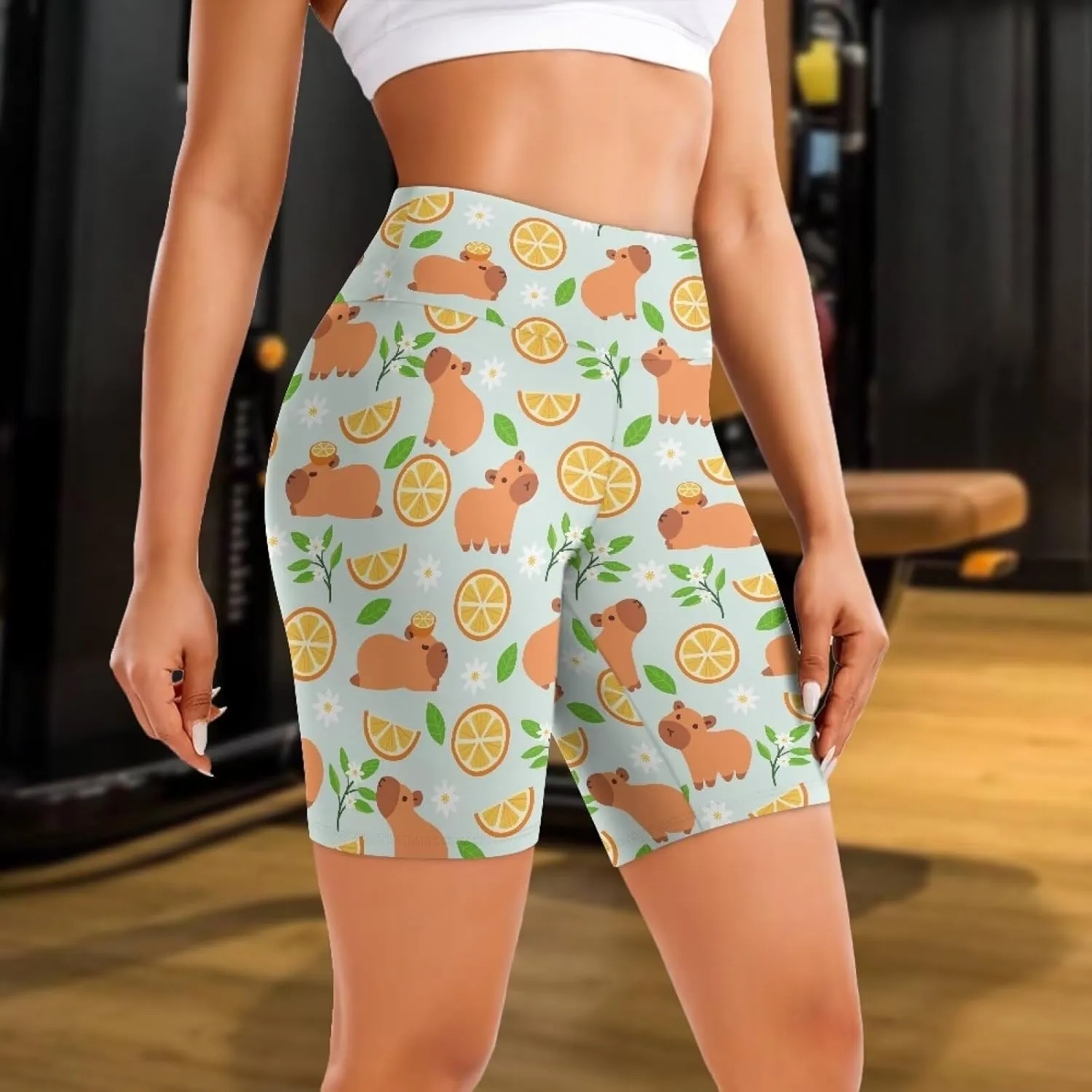 AFPANQZ Yoga Shorts Women's Yoga Slimming Seamless Legging Spring Summer Athletic Yoga Pants Seamless Stretch Pants