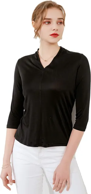 Alexander Women's Mulberry Silk T-Shirt Fashion Tops