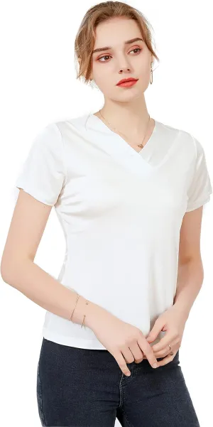 Alexander Women's Pure Mulberry Silk T-Shirt Tops