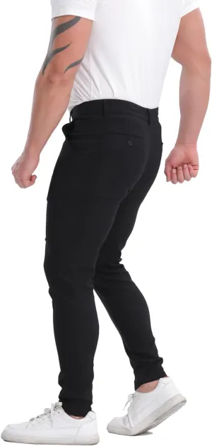 ALLELMS Mens Chinos Slim Fit Stretch Flat-Front Skinny Dress Pants