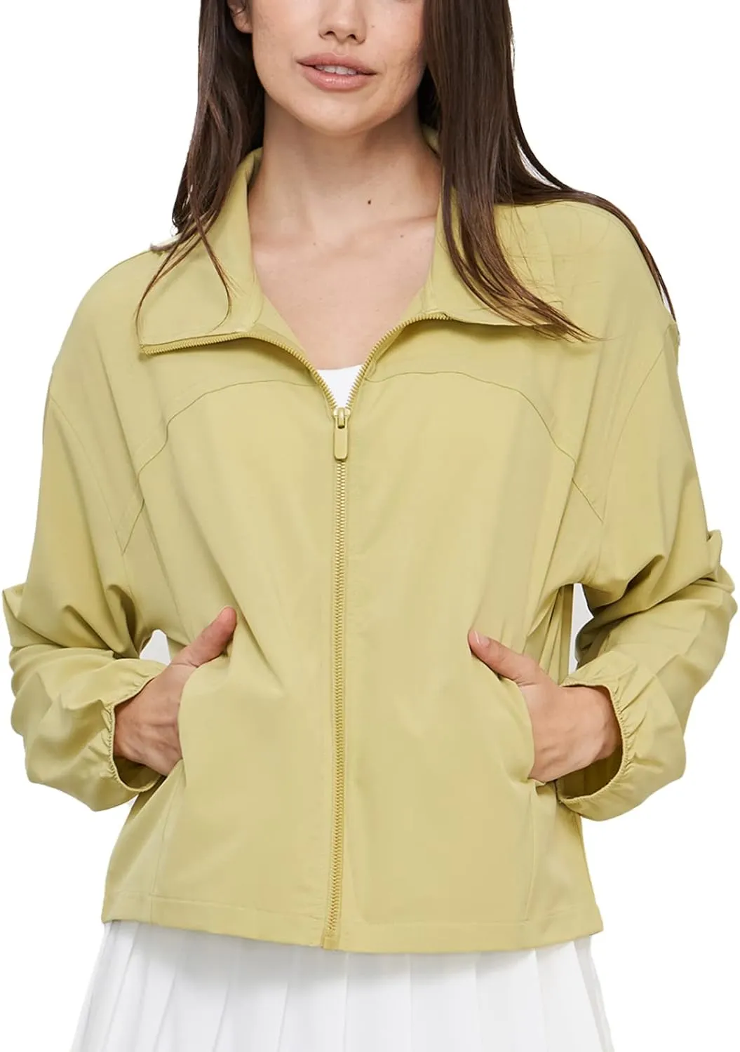 altiland Women's UPF 50  Sun Protection Outdoor Workout Running Jackets Zip Up Lightweight Cooling Shirt