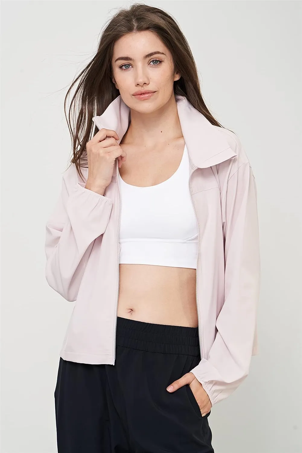 altiland Women's UPF 50  Sun Protection Outdoor Workout Running Jackets Zip Up Lightweight Cooling Shirt