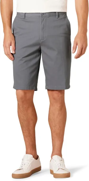Amazon Essentials Men's Slim-Fit 11" Flat-Front Comfort Stretch Chino Short