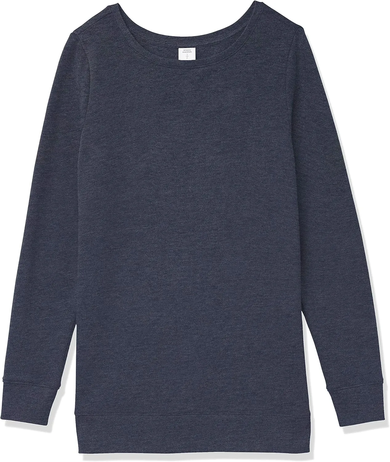 Amazon Essentials Women's Open-Neck Fleece Tunic Sweatshirt