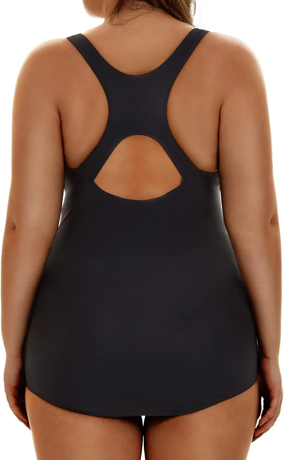 Aqua Eve Plus Size Swimsuits Athletic One Piece Bathing Suit for Women Tummy Control Slimming Swimwear