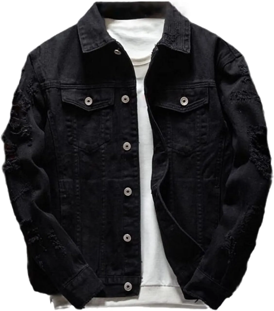Autumn Men's Women Jean Jacket Slim Fit Cotton Denim Jacket Red White Black Ripped Hole Jean Coats Men Cowboy Outwear