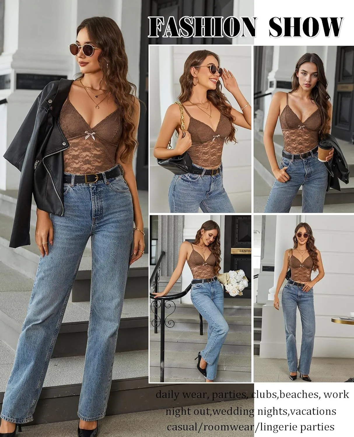 Avidlove Lace Tops for Women V Neck Camisole Top Sleeveless Crop Y2k Tank Going Out Outfits 2025 Trendy