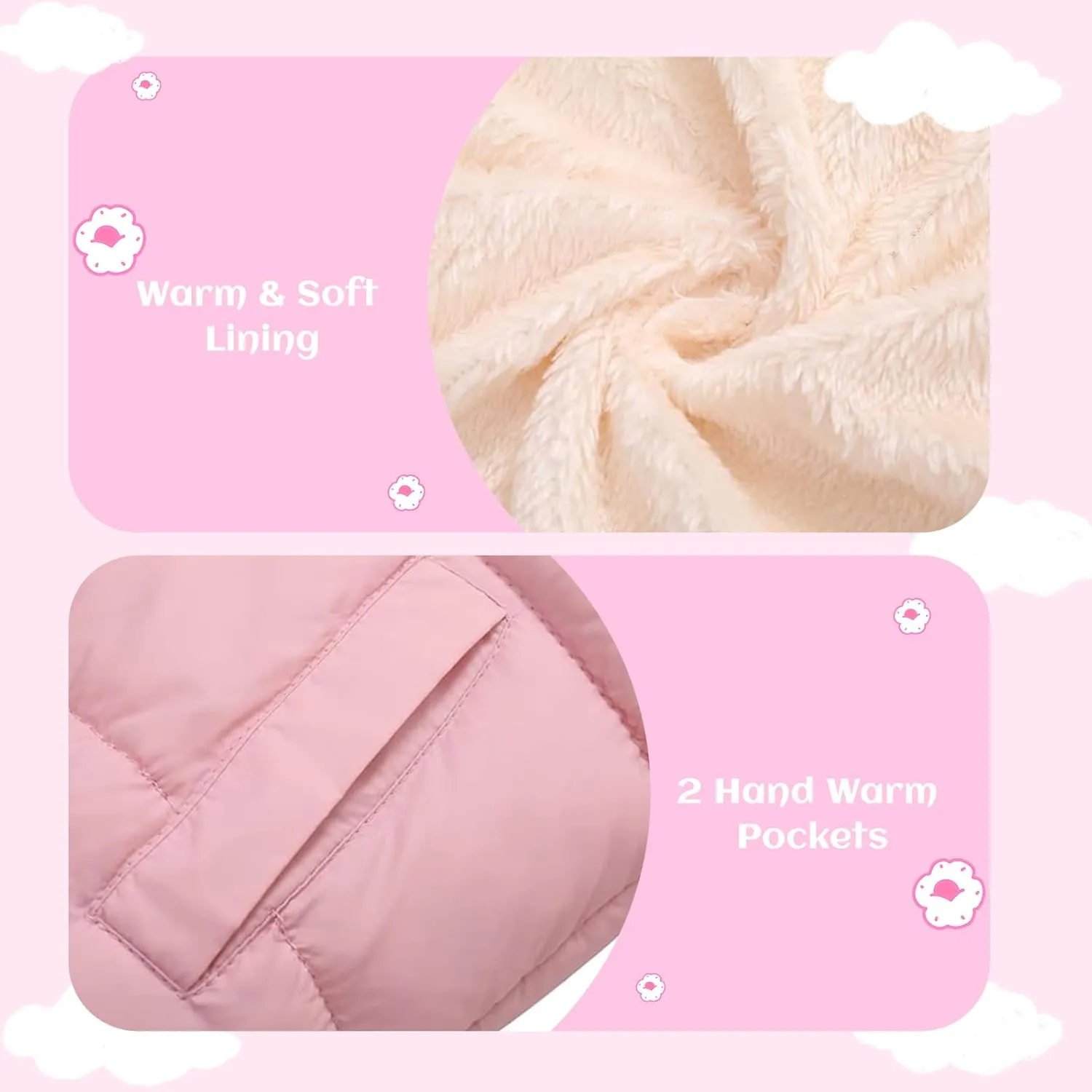 Baby Boys Girls Winter Coats, Thick Hooded Down Kids Infants Toddlers Winter Warm Jacket Outerwear for 2-7 Years