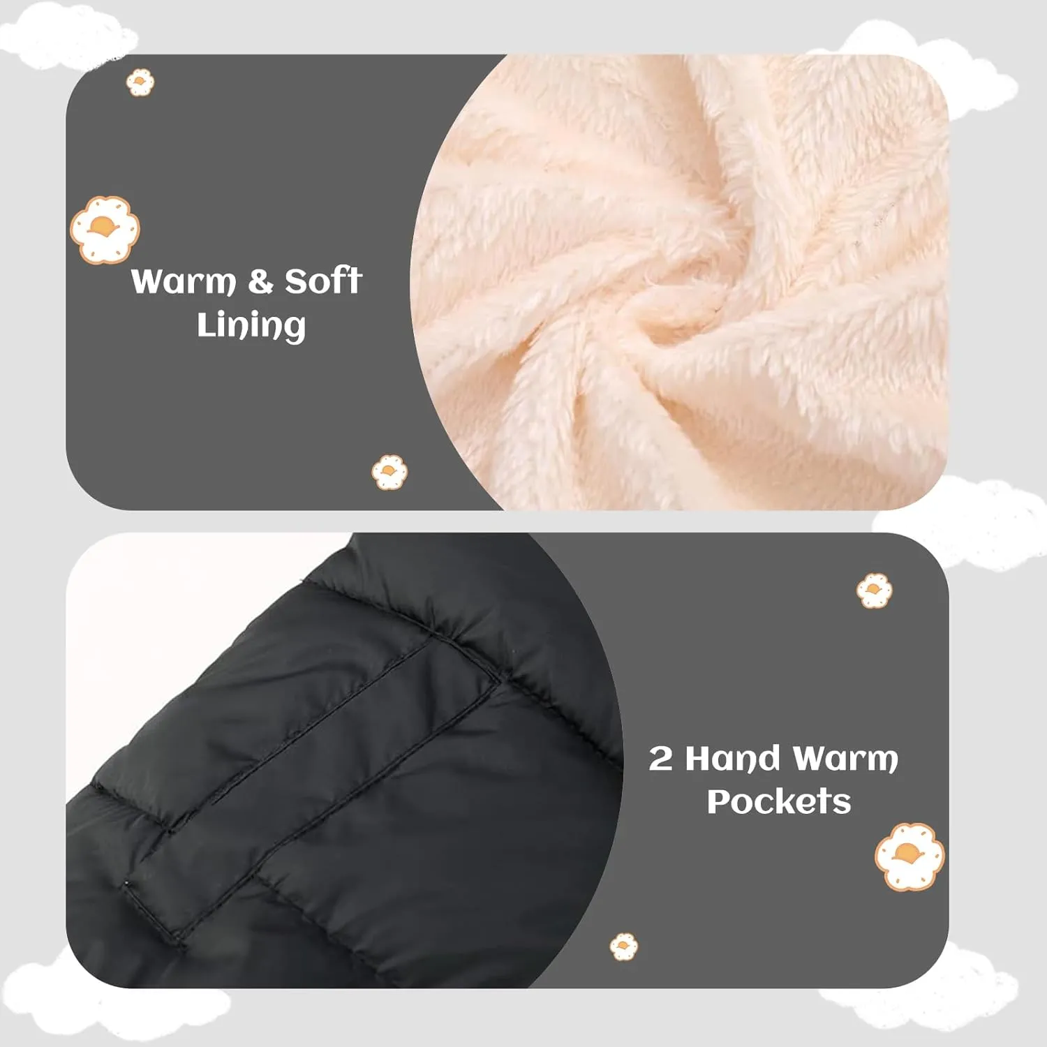 Baby Boys Girls Winter Coats, Thick Hooded Down Kids Infants Toddlers Winter Warm Jacket Outerwear for 2-7 Years