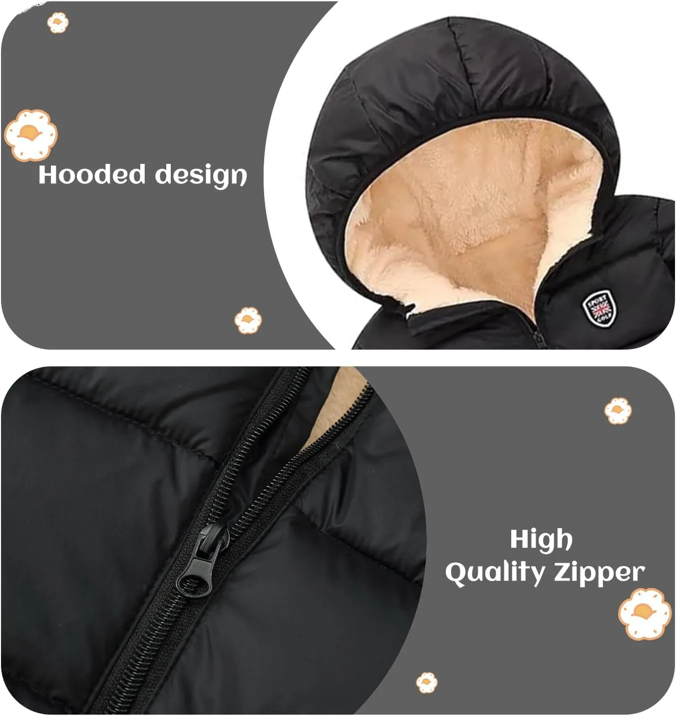 Baby Boys Girls Winter Coats, Thick Hooded Down Kids Infants Toddlers Winter Warm Jacket Outerwear for 2-7 Years