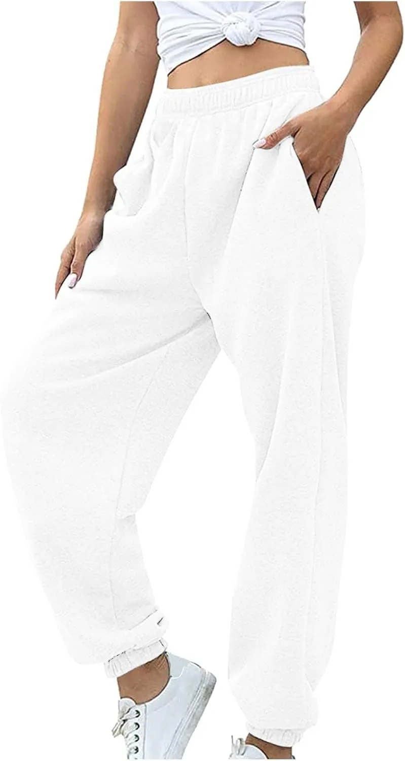 Baggy Sweatpants for Women 2024 Plus Size Workout Athletic Joggers Trousers High Waisted Casual Loose Sweat Pants