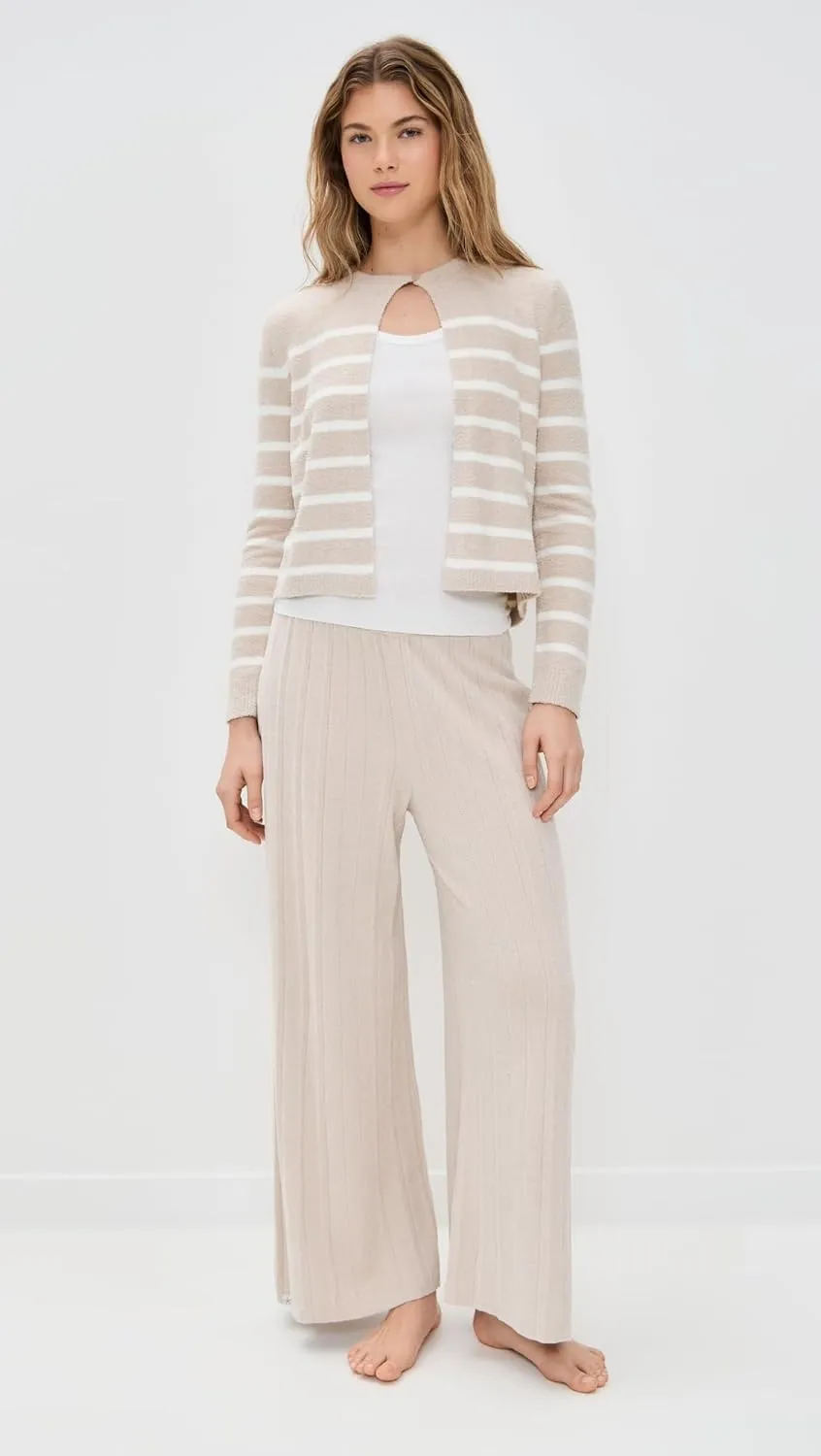 Barefoot Dreams Women's Cozy Chic Lite Striped Cardigan with Button