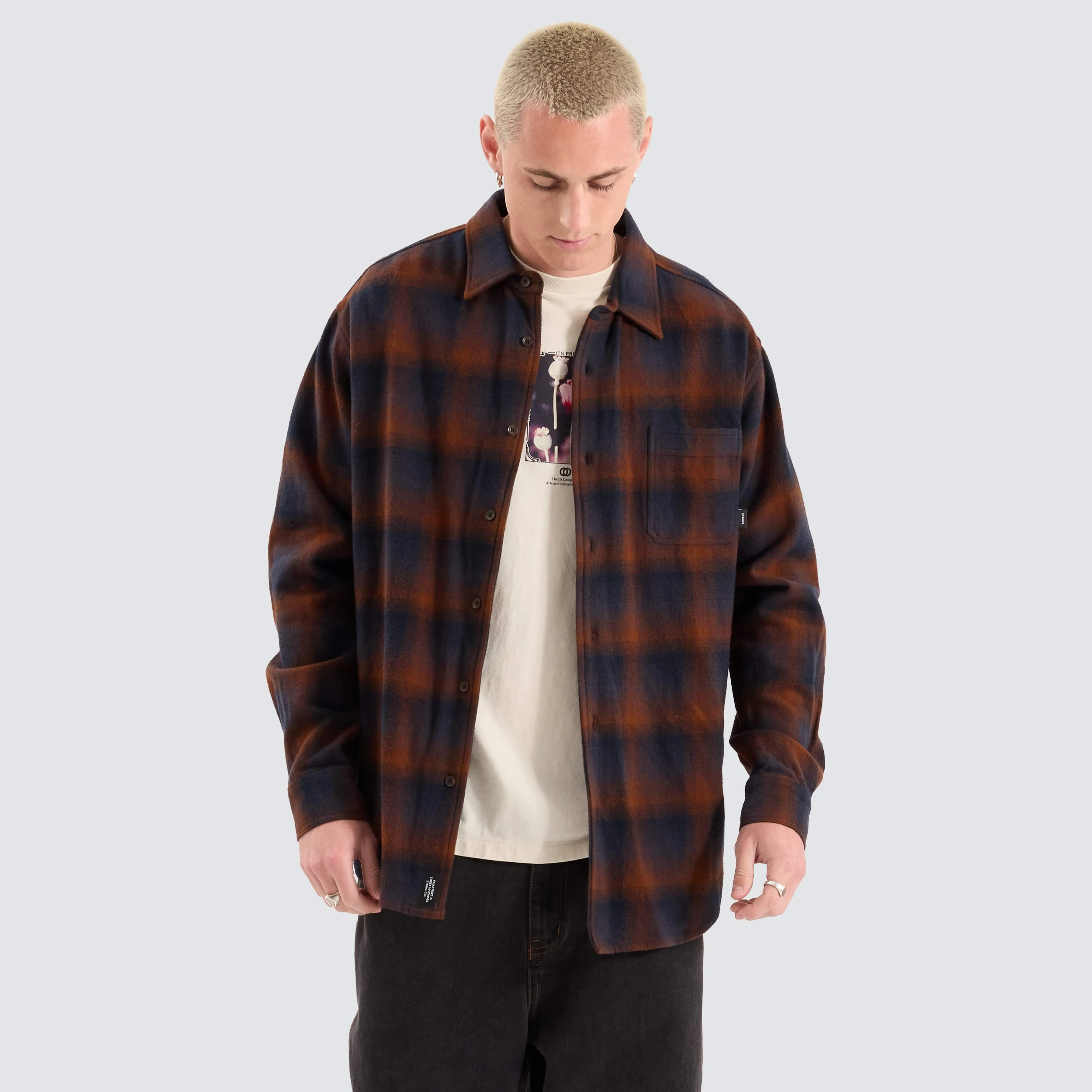 Barrio Flannel Shirt Midnight Blue