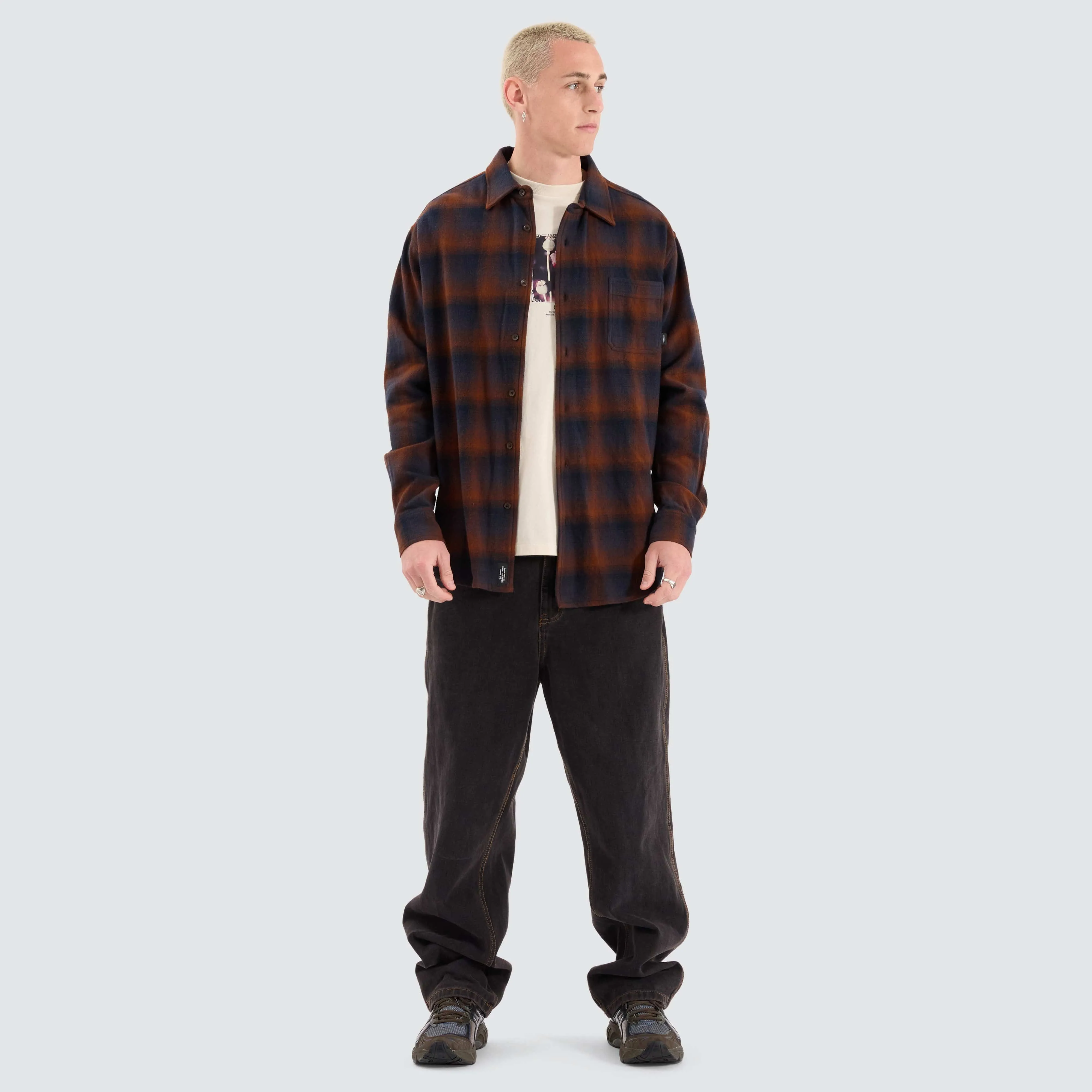 Barrio Flannel Shirt Midnight Blue