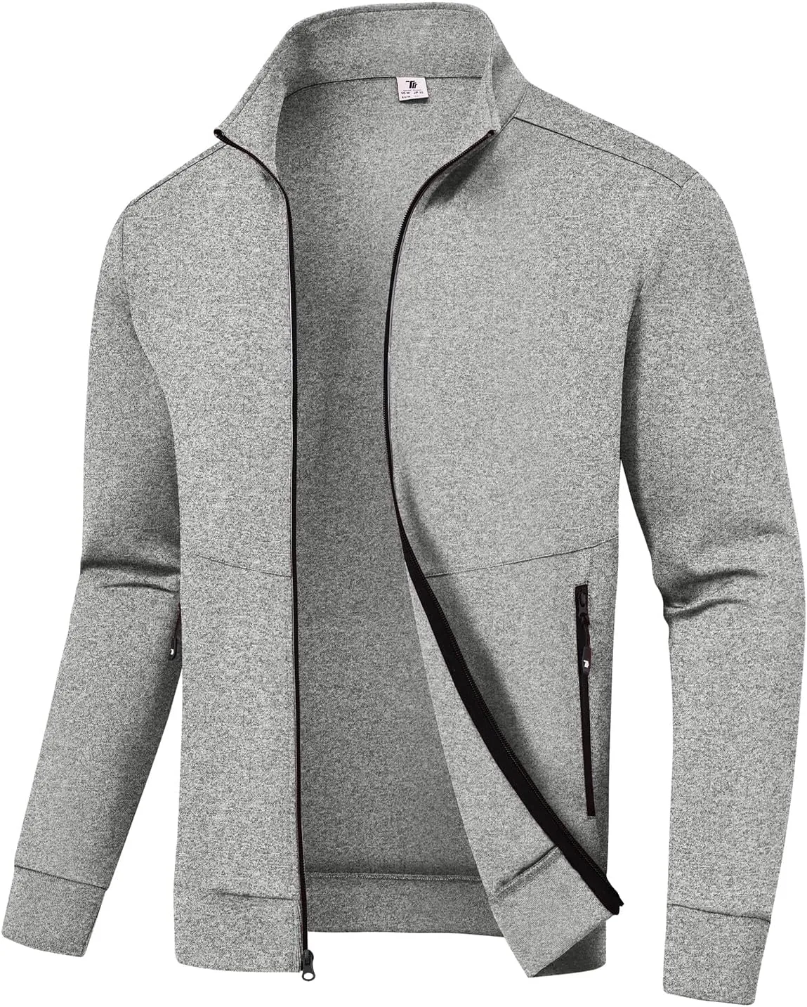 BASUDAM Men's Track Jackets Lightweight Warm Up Casual Coat Athletic Workout Running Jacket with Zipper Pockets