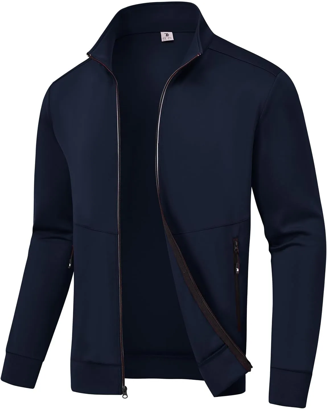 BASUDAM Men's Track Jackets Lightweight Warm Up Casual Coat Athletic Workout Running Jacket with Zipper Pockets