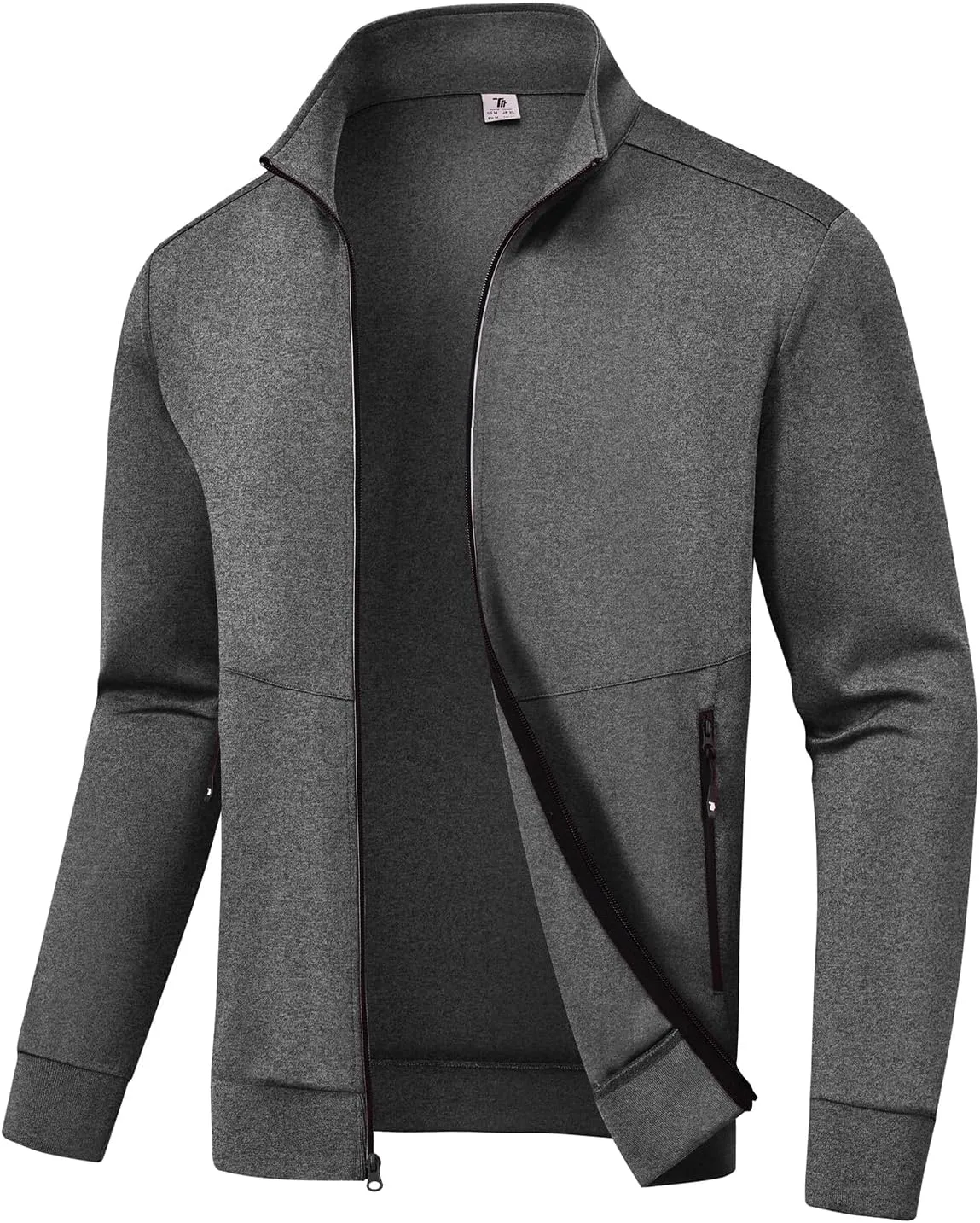 BASUDAM Men's Track Jackets Lightweight Warm Up Casual Coat Athletic Workout Running Jacket with Zipper Pockets