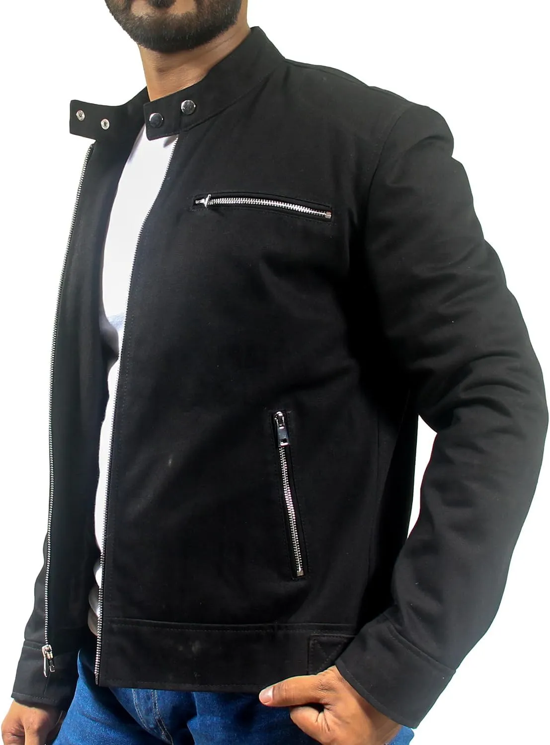 Black Denim Jean Jacket lightweight Concert & Work for Mens Fashion, Western, and Winter Trucker Styles in One Jacket