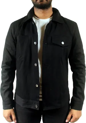 Black Denim Jean Jacket lightweight Concert & Work for Mens Fashion, Western, and Winter Trucker Styles in One Jacket