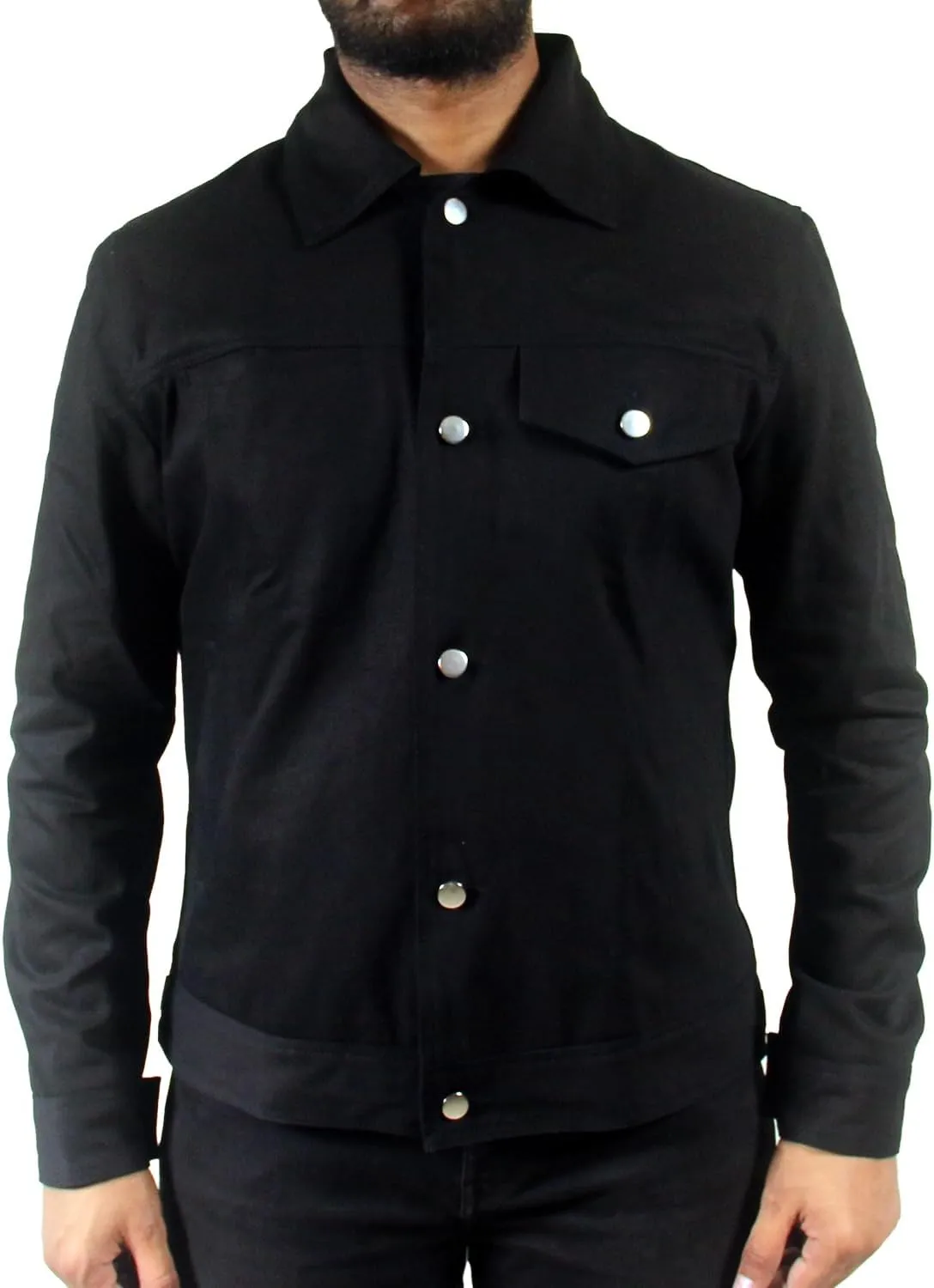 Black Denim Jean Jacket lightweight Concert & Work for Mens Fashion, Western, and Winter Trucker Styles in One Jacket