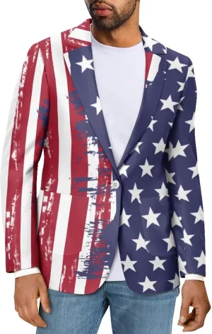Blazer for Men Regular Fit Suit Jacket Sport Coats with Pocket One Button Formal Dress Jacket