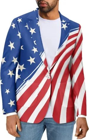 Blazer for Men Regular Fit Suit Jacket Sport Coats with Pocket One Button Formal Dress Jacket