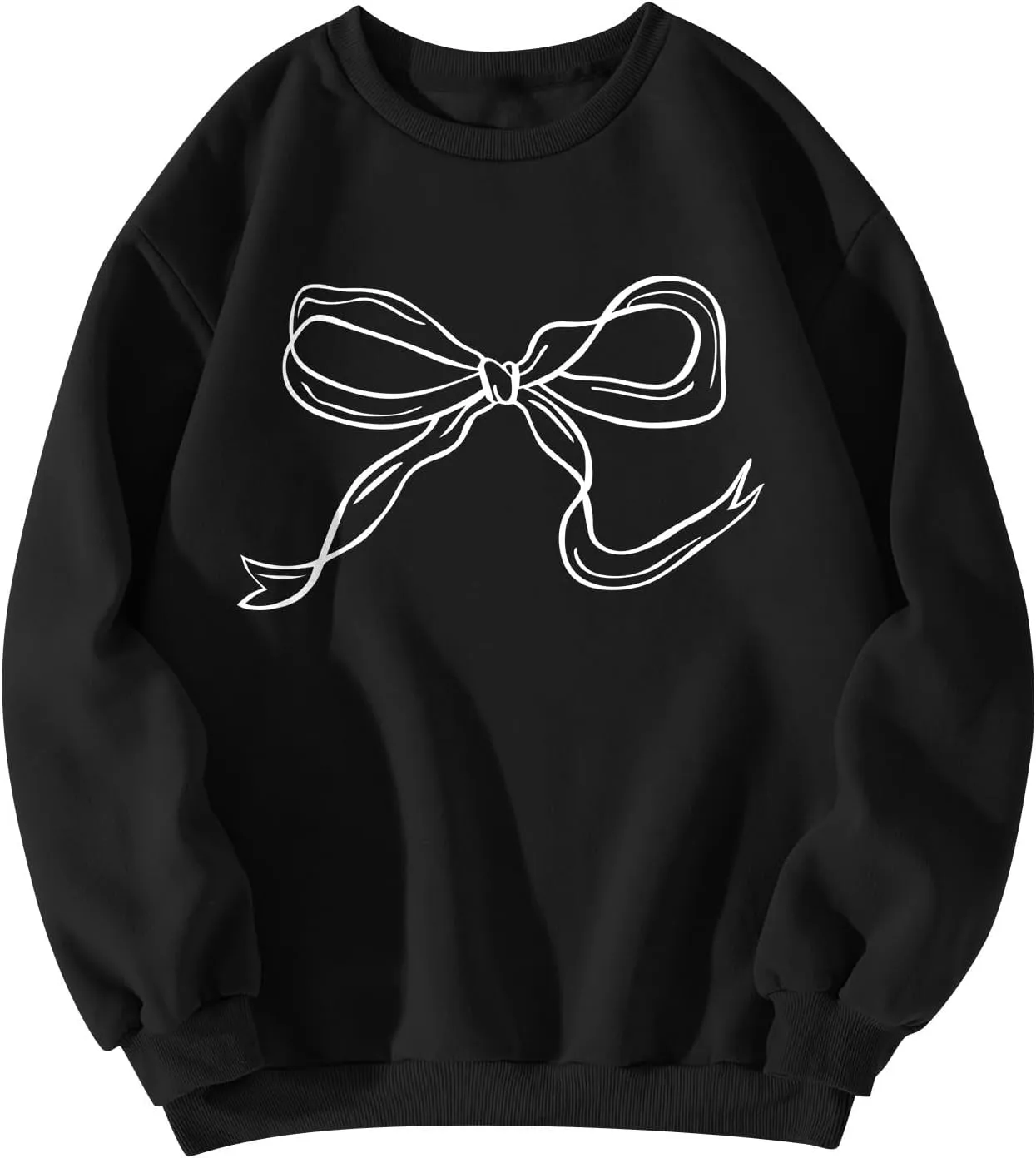 Bow Sweatshirt Women Cute Preppy Clothes Long Sleeve Graphic Clean Girl Aesthetic Spring Outfits Clothes
