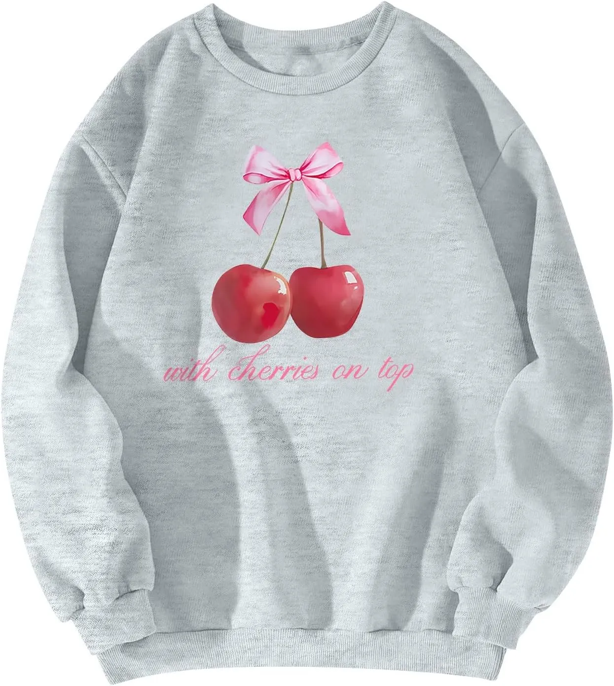 Bow Sweatshirt Women Cute Preppy Clothes Long Sleeve Graphic Clean Girl Aesthetic Spring Outfits Clothes