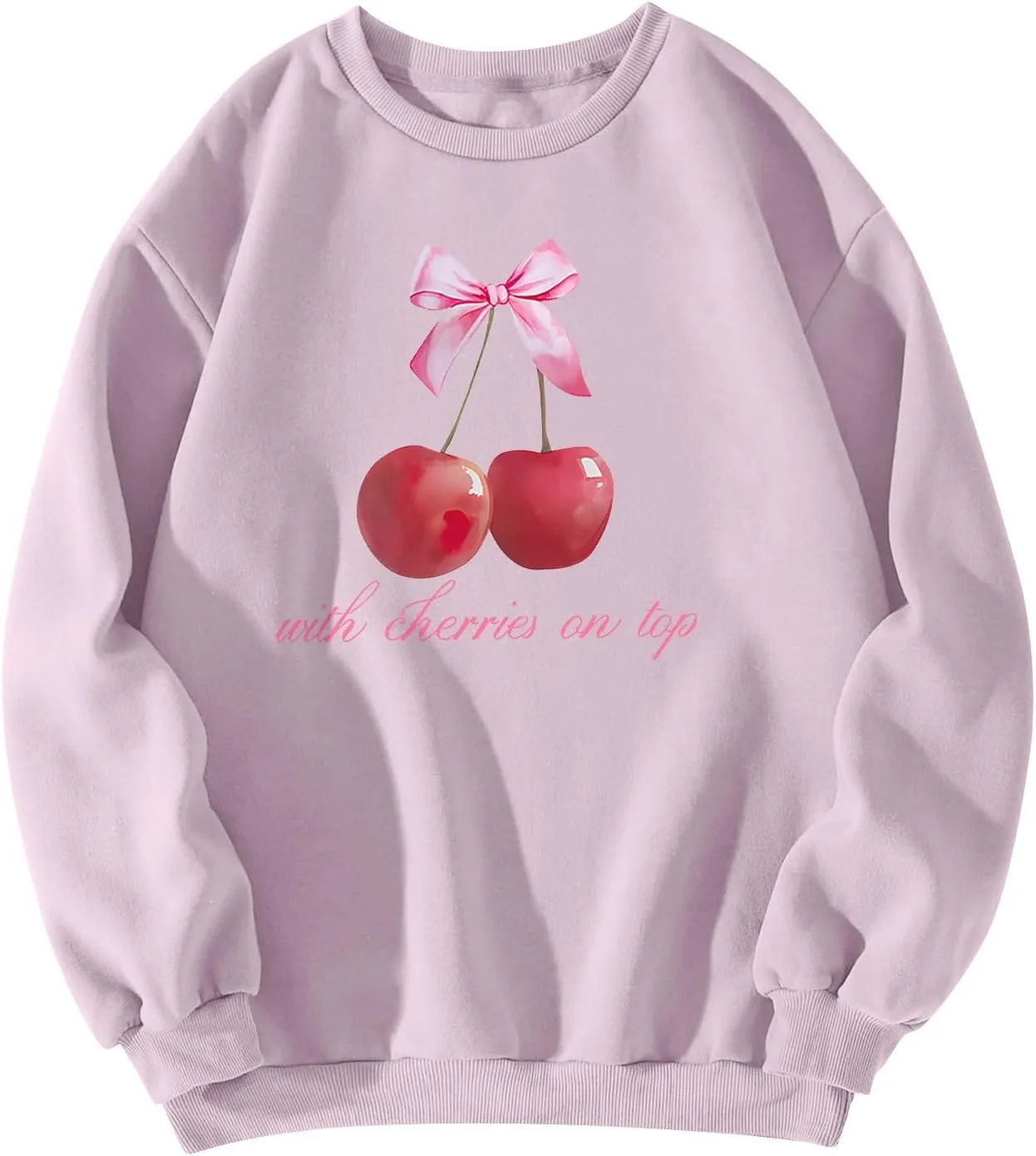 Bow Sweatshirt Women Cute Preppy Clothes Long Sleeve Graphic Clean Girl Aesthetic Spring Outfits Clothes