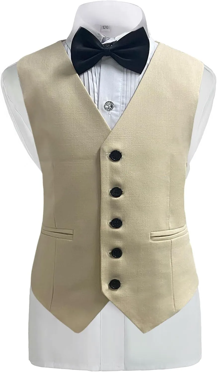 Boys Linen Suit Set Boys Summer Beach 3 Pieces Slim Fit Kids Tuxedo Suit Blazer Vest Pants Suit