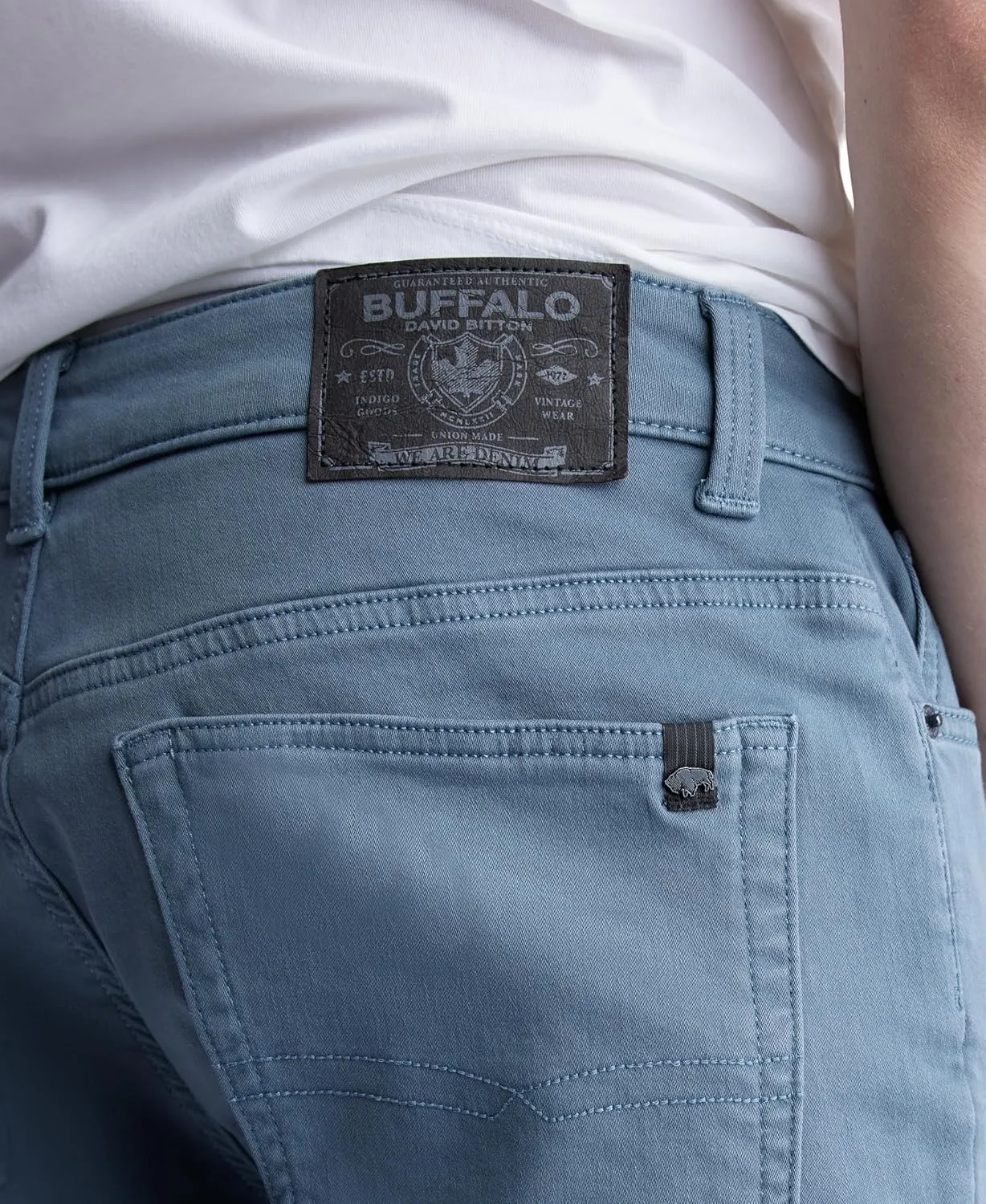Buffalo David Bitton Men's Non-Denim Straight Leg Six French Terry Pants with Cotton Blend Stretch