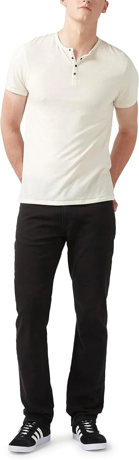Buffalo David Bitton Men's Non-Denim Straight Leg Six French Terry Pants with Cotton Blend Stretch
